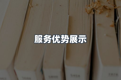 服务优势展示